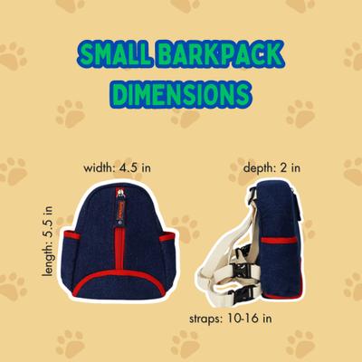Show full view: Ruffsack Lee Handmade Dog Backpack with Harness, Blue, Small slide 6 of 6