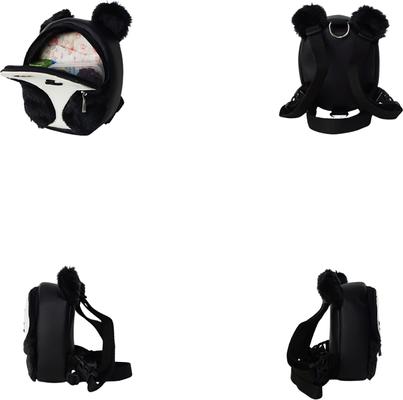 Show full view: Ruffsack Panda Handmade Dog Backpack with Harness, Black, Small slide 2 of 6