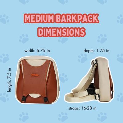 Show full view: Ruffsack Reed Handmade Dog Backpack with Harness, Brown, Medium slide 6 of 6
