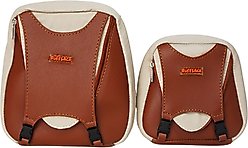 Ruffsack Reed Handmade Dog Backpack with Harness, Brown, Small