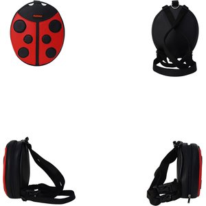 Ruffsack Lucy Handmade Dog Backpack with Harness, Red, Medium