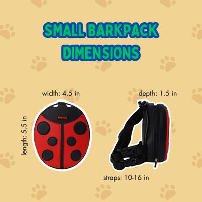 Show full view: Ruffsack Lucy Handmade Dog Backpack with Harness, Red, Small slide 6 of 6