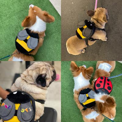 Show full view: Ruffsack Bumble Handmade Dog Backpack with Harness, Yellow, Medium slide 3 of 6