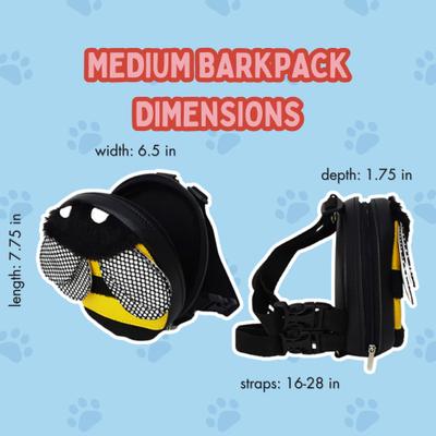 Show full view: Ruffsack Bumble Handmade Dog Backpack with Harness, Yellow, Medium slide 6 of 6