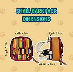 Ruffsack Dale Handmade Dog Backpack with Harness, Stripes, Small slide 2 of 6