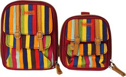 Ruffsack Dale Handmade Dog Backpack with Harness, Stripes, Medium