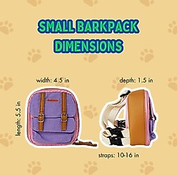 Ruffsack Dale Handmade Dog Backpack with Harness, Pink, Small slide 2 of 6