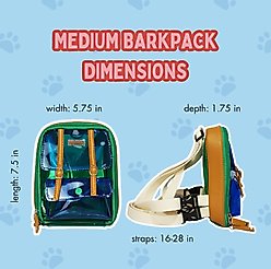 Ruffsack Jelly Dale Handmade Dog Backpack with Harness, Green, Medium slide 2 of 5