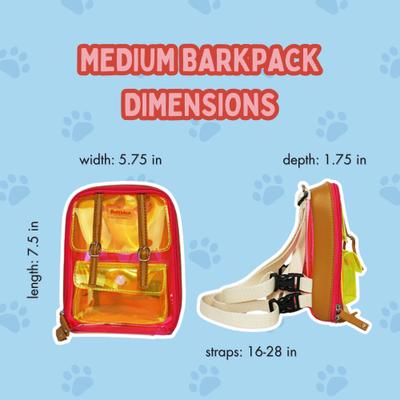 Show full view: Ruffsack Jelly Dale Handmade Dog Backpack with Harness, Pink, Medium slide 6 of 6