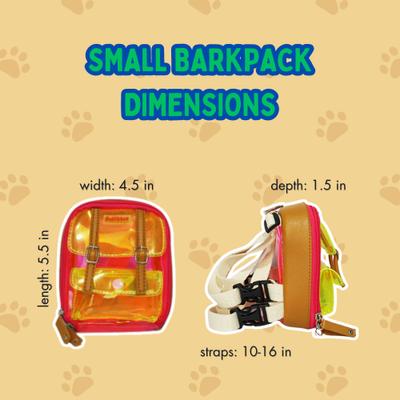 Show full view: Ruffsack Jelly Dale Handmade Dog Backpack with Harness, Pink, Small slide 6 of 6