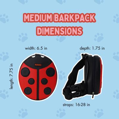 Show full view: Ruffsack Lucy Handmade Dog Backpack with Harness, Red, Medium slide 6 of 6