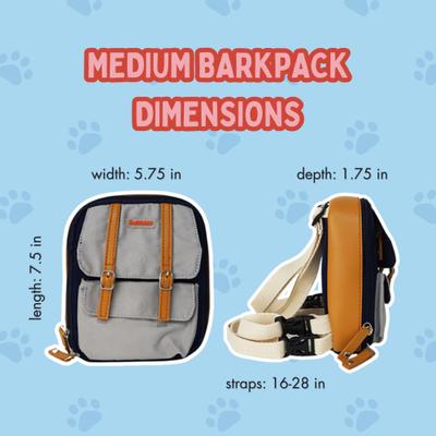 Show full view: Ruffsack Dale Handmade Dog Backpack with Harness, Navy, Medium slide 6 of 6