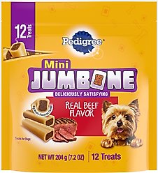 Pedigree Mini Jumbone Real Beef Flavor Dog Treats, 12 count