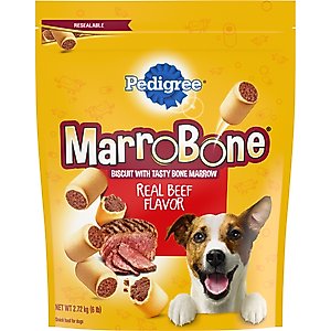 Pedigree Marrobone Real Beef Flavor Biscuit Dog Treats, 6-lb bag