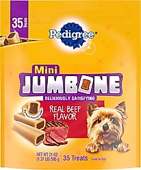 Pedigree Mini Jumbone Real Beef Flavor Dog Treats, 35 count