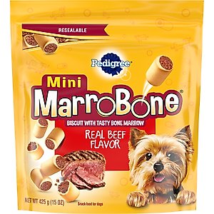 Pedigree Mini Marrobone Real Beef Flavor Biscuit Dog Treats, 15-oz bag