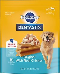 Pedigree Dentastix Large Original Chicken Flavor Dental Dog Treats, 18 count