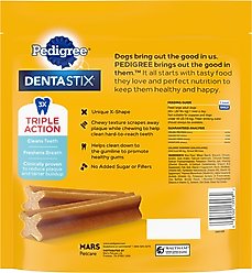 Pedigree Dentastix Large Original Chicken Flavor Dental Dog Treats, 40 count slide 2 of 9