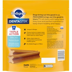 Pedigree Dentastix Large Original Chicken Flavor Dental Dog Treats, 40 count
