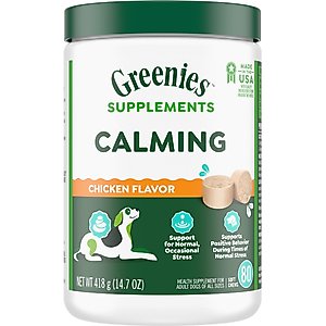 Greenies Calming Chicken Flavored Soft Chew Calming Supplement for Dogs, 80 count