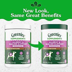 Greenies Allergy & Immune Support Sensitive Care Peanut Butter Flavor Supplement for Dogs, 80 count slide 2 of 9
