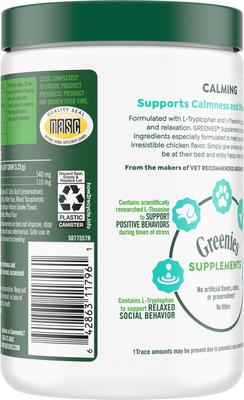 Show full view: Greenies Calming Chicken Flavored Soft Chew Calming Supplement for Dogs, 80 count slide 4 of 11