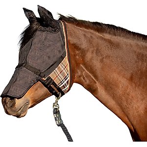 Kensington Protective Products UViator CatchMask with Ears & Nose Horse Fly Mask, Medium, Deluxe Black
