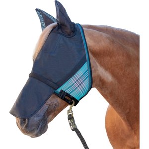 Kensington Protective Products UViator CatchMask with Ears & Nose Horse Fly Mask, Large, Atlantis