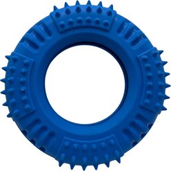 EVERFETCH Natural Rubber Lickable Dental Ring Beef Scented Dog Chew Toy