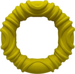 EVERFETCH Natural Rubber Dental Ring Peanut Butter Scented Dog Chew Toy