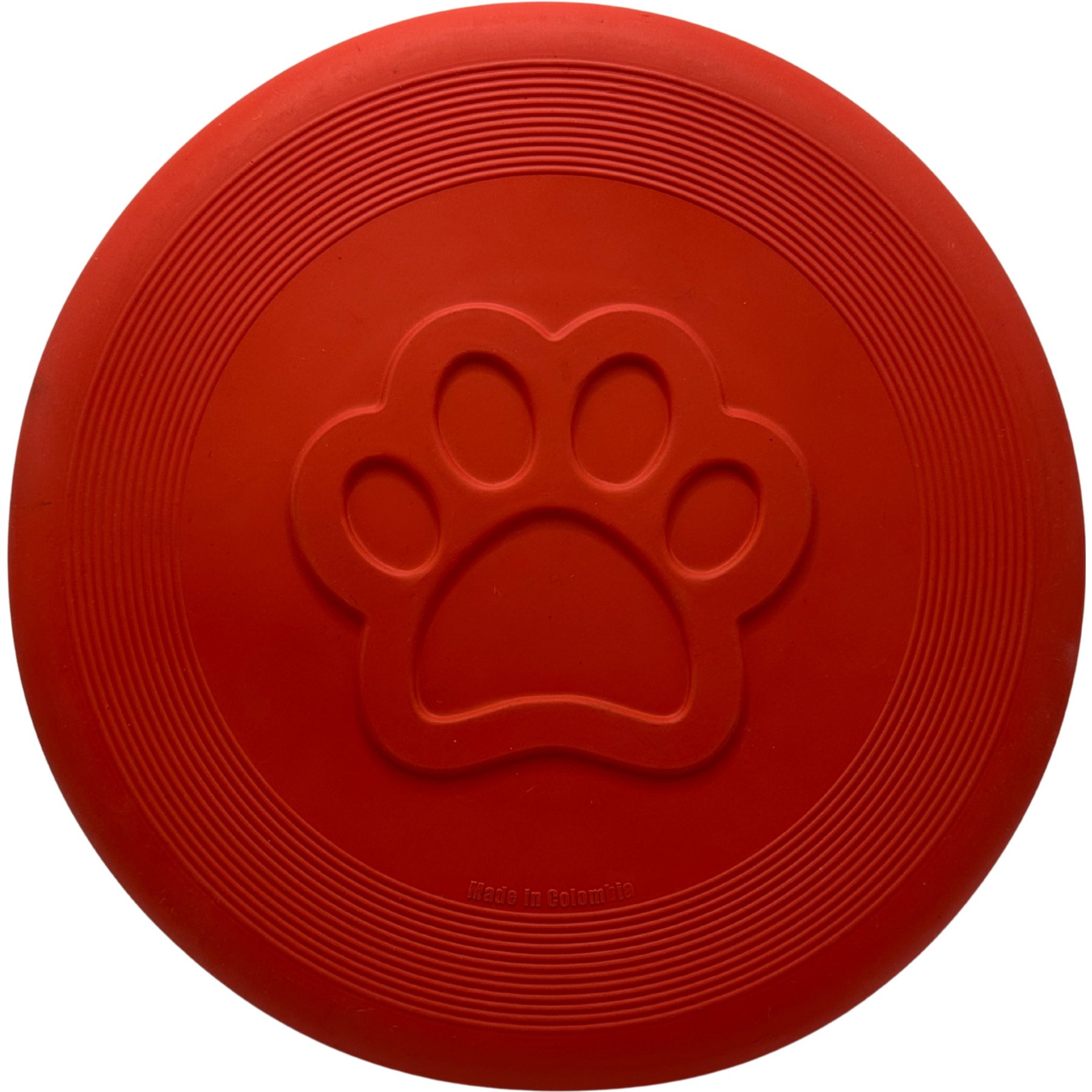 EVERFETCH Natural Rubber Paw-Shaped Frisbee Beef Scented Dog Chew Toy