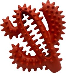 EVERFETCH Natural Rubber Dental Cactus BBQ Scented Dog Chew Toy