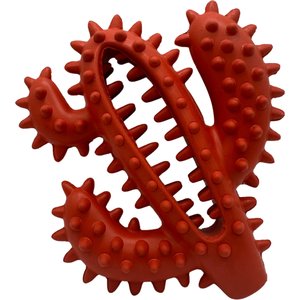 EVERFETCH Natural Rubber Dental Cactus BBQ Scented Dog Chew Toy