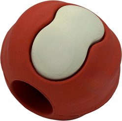 EVERFETCH Natural Rubber BBQ Scented Dental Ball Treat-Holder Dog Chew Toy slide 1 of 6