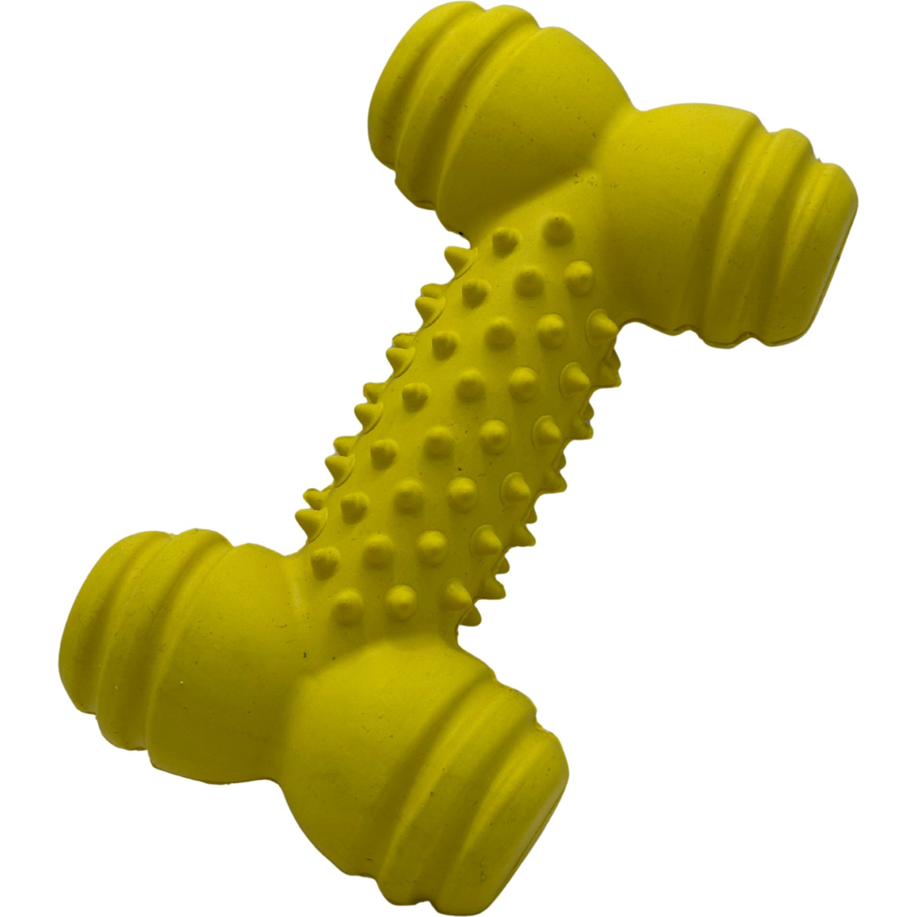 EVERFETCH Natural Rubber Dental Bone Peanut Butter Scented Dog Chew Toy