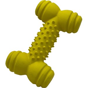 EVERFETCH Natural Rubber Dental Bone Peanut Butter Scented Dog Chew Toy