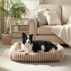 Invenho Dog Bed with Washable Removable Cover, Beige, 35 x 25 x 9-in slide 2 of 8