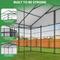 Show in main carousel: Yafylly Outdoor Roof Cover Animal Hutch Metal Coop Fence Dog Kennels with 2 Feeders & Double Lock, Black, Large slide 6 of 8