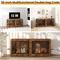 Show in main carousel: Yafylly Indoor Furniture Style Double Door Dog Crate with Rotatable Feeding Bowl, Large: 78.7 inch, Rustic Brown slide 8 of 8