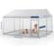 Show in main carousel: Yafylly Outdoor Dog Kennel, Silver, Large: 121.4 x 121.4 x 76-in slide 2 of 7