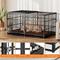 Show in main carousel: Yafylly Heavy Duty Double Door Dog Crate with 2 Removable Pans, Black, X-Large: 61 inch slide 4 of 8