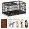 Show in main carousel: Yafylly Heavy Duty Double Door Dog Crate with 2 Removable Pans, Black, X-Large: 61 inch slide 3 of 8