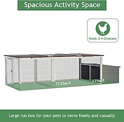 Yafylly Outdoor Wooden Chicken Coop with Nesting Box & Weatherproof Asphalt Roof, Large slide 2 of 7