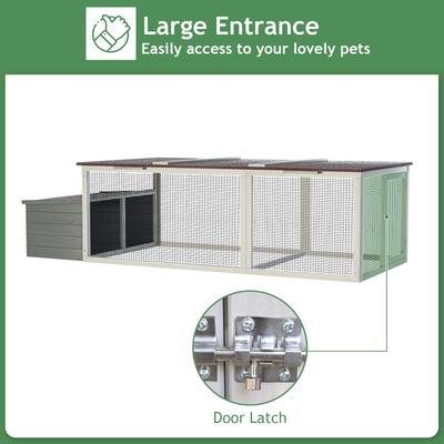 Show full view: Yafylly Outdoor Wooden Chicken Coop with Nesting Box & Weatherproof Asphalt Roof, Large slide 3 of 7