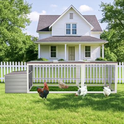 Show full view: Yafylly Outdoor Wooden Chicken Coop with Nesting Box & Weatherproof Asphalt Roof, Large slide 7 of 7