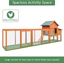 Yafylly Outdoor Wooden Chicken Coop with Perch, Natural, Natural, Large slide 2 of 7