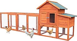 Yafylly Outdoor Wooden Chicken Coop with Perch, Natural, Natural, Large