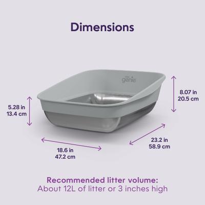Show full view: Litter Genie Platinum Stainless Steel Cat Litter Box, Grey slide 6 of 8