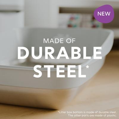 Show full view: Litter Genie Platinum Stainless Steel Cat Litter Box, Grey slide 2 of 8