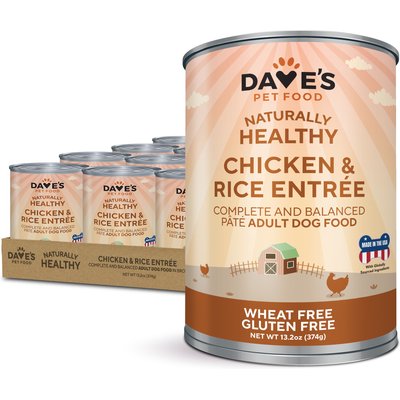 Dave's Pet Food Dave's Pet Food Chicken & Rice Canned Dog Food, 13.2-oz, 12 ct